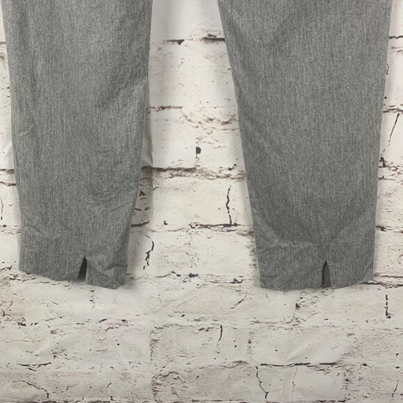 SARA CAMPBELL Sheri Pant Gray Mid Rise Slim Leg Pull On Flat Front Cropped Sz L - Picture 3 of 7
